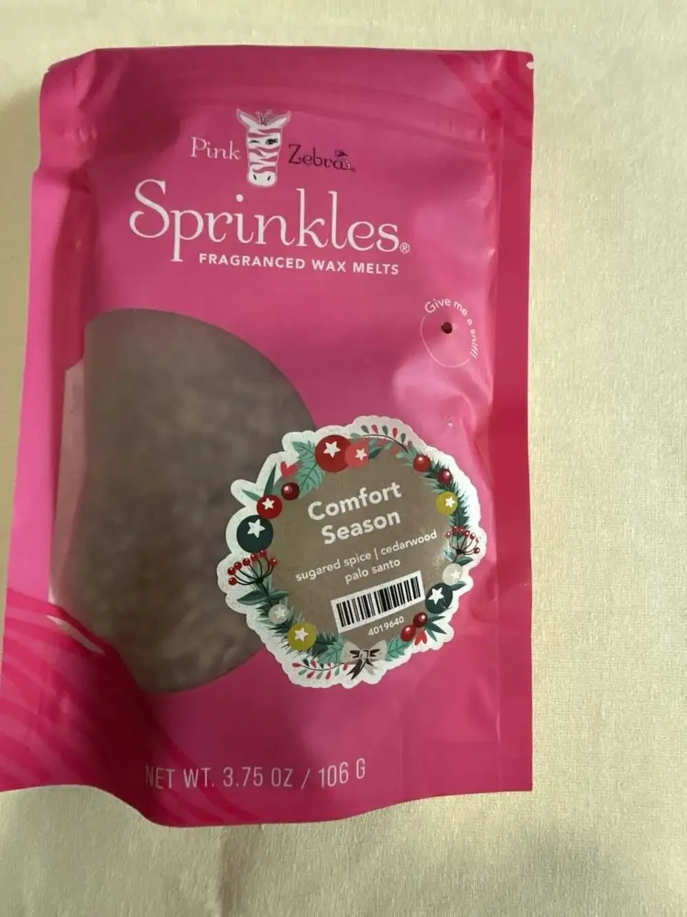 Pink Zebra Sprinkles Comfort Season Fragranced Wax Melts 3.75 oz